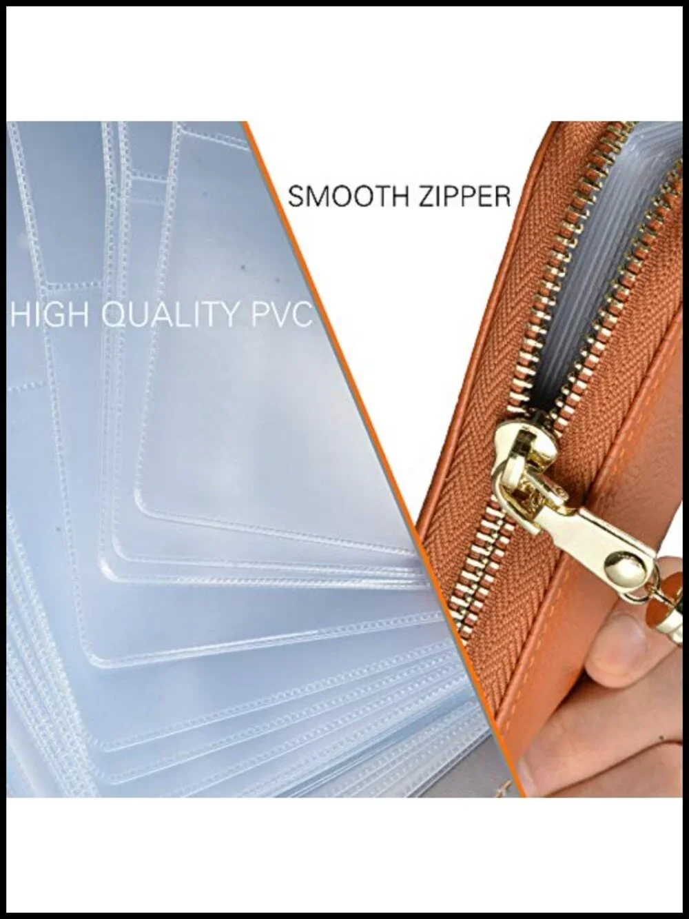 Genuine Cowhide Leather Credit Card Holder Wallet with RFID Blocking